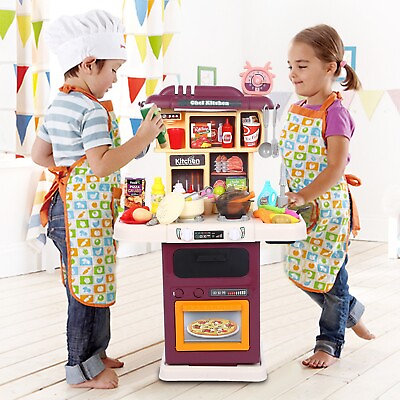 #ad Small Kitchen Set for Kids Pretend Kitchen Playset with Accesories $44.49