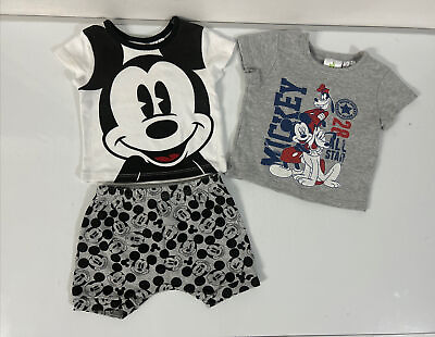 #ad Disney Baby Mickey Mouse Top amp; Shorts Combo Size 000 Top Size 00 VGC AU $35.00