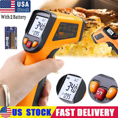 #ad Digital Infrared Thermometer Temperature Gun Laser IR For Cooking 50°C 400°C $11.96