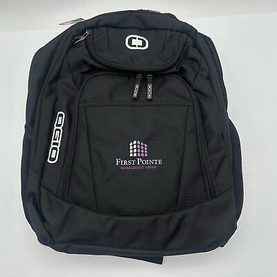 #ad Ogio Excelsior Black Backpack Carry On Laptop Branded Logo New With Tags NWT $34.95