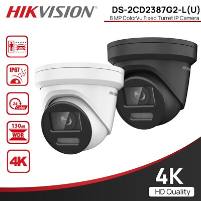 #ad Hikvision 8MP Outdoor IP Network Security Camera System CCTV 4K 2.8mm 8MP Turret $199.50