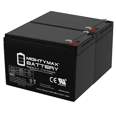 #ad Mighty Max 12V 15AH Battery Replaces CTM HS 1500 Portable Power Chair 2 Pack $69.99