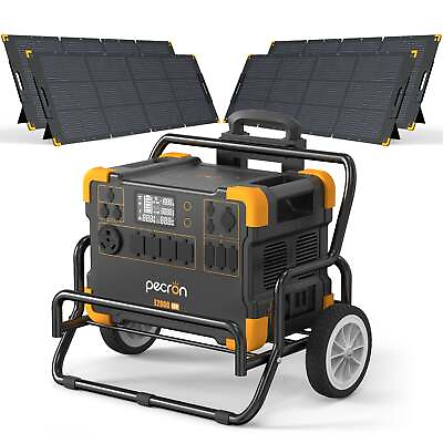 #ad PECRON E2000LFP 1920Wh Portable Power Station with 4*200W Solar Panels Kit MPPT $1885.00