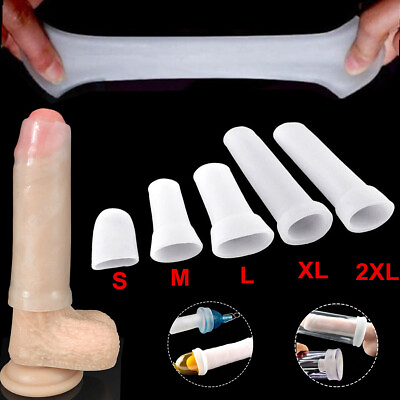 #ad 2PCS Set Penis Silicone Sleeve for Extender Stretcher Max Vacuum Enlargement USA $7.78