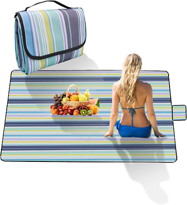 #ad Outdoor Extra Large Picnic Blanket Waterproof Beach Mat Camping Travel 60quot;x 80quot; $13.99