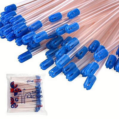 #ad 1000 10 Bags CLEAR BLUE Disposable Dental Saliva Ejector Evacuation Suction Tips $44.58