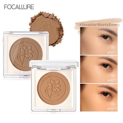 #ad FOCALLURE 3 Colors Matte Bronzer Contouring Face Powder Easy to Blend Makeup $5.25
