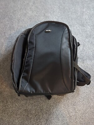 #ad ULTIMAXX Camera Bag Black Backpack Padded Adjustable Digital SLR Video $15.00