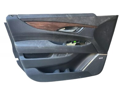 #ad 2018 Cadillac Escalade Black Leather Suede Driver Side Interior Door Trim Panel $349.99