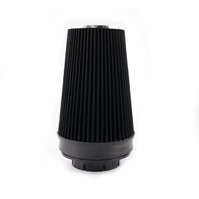 #ad 4#x27;#x27; 102mm Long High Flow Inlet Cone Dry Filter Cold Air Intake Replacement Black $20.99