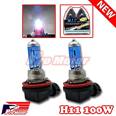#ad H11 5000K Gas Xenon Driving Fog Lamp Headlight Bulbs Power Halogen 12V 100W P4 $9.34