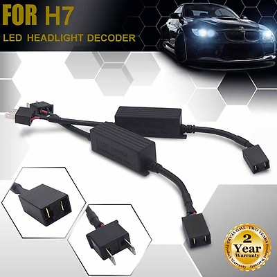 #ad 2PCS H7 Canbus Error Free LED Headlight Anti Flicker Resistor Canceller Decoder $9.99
