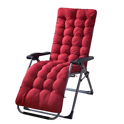 #ad 67x22x4in Patio Chaise Lounger Cushion Rocking Chair Sofa Cushion with 6 Ties $33.99