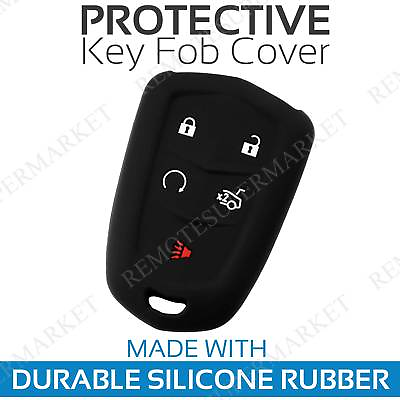 #ad Key Fob Cover for 2015 2019 Cadillac XTS Remote Case Rubber Skin Jacket $6.95