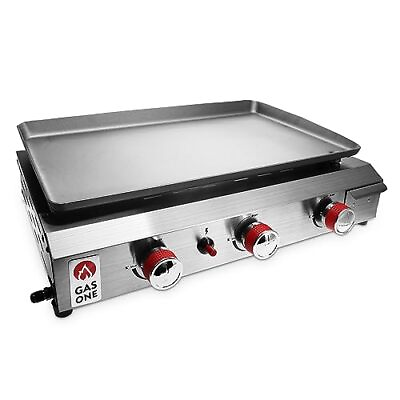 #ad Flat Top Grill with 3 Burners – Auto Ignition Propane Portable Gas Grill – Pr... $132.84