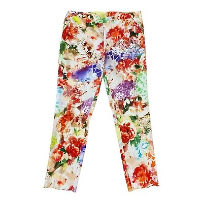 Multi Colored Floral Beige by eci Pants size 12 $24.00