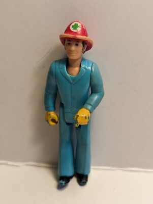 #ad Vtg Adventure People Male Paramedic Figure 1974 #350 Blue Outfit Green Cross $12.23