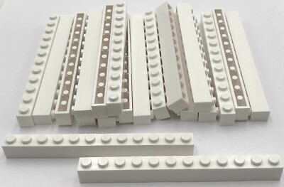 #ad Lego 20 New White Bricks Building Blocks 1 x 12 Stud Parts $6.99