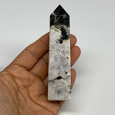 #ad 140.7g 4.1quot;x1quot;x1quot; Rainbow Moonstone Tower Obelisk Point Crystal @IndiaB29281 $12.60