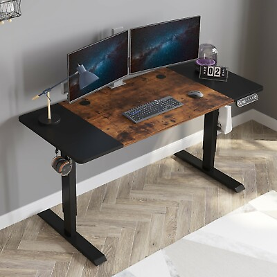 #ad 55quot; Modernchamp Height Adjustable Electric Standing Desk Sit Home Office Table $209.99