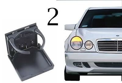 #ad 2 BLACK MERCEDES BENZ STOCK FACTORY OE LOOK E300 CUPHOLDER CUP DRINK HOLDER W124 $19.97