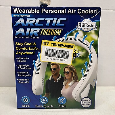 #ad Arctic Air Freedom Handsfree Portable Personal Air Cooler Neck Fan $25.70