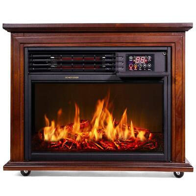 #ad XtremepowerUS Freestanding Electric Fireplace W Remote Control 28.5quot; Compact $280.19