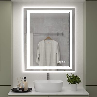 #ad LED Mirror for Bathroom 30x36 Front Lighted amp; Backlit Mirror Wall 30x36 $241.99