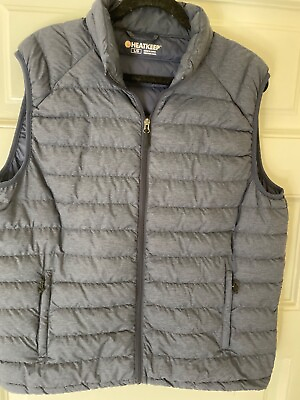 #ad Down vest. Size large. I think could be mens or women’s blue color. Heatkeep $18.00