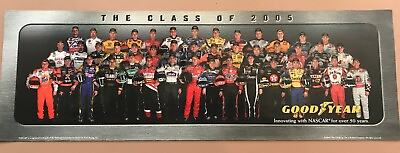 #ad Goodyear NASCAR Class of 2005 Poster 11quot; x 34quot; NOS $3.37