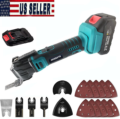 #ad Brushless Cordless Oscillating Multi Tool 21V 6 Speed with Accessories amp; battery $38.99
