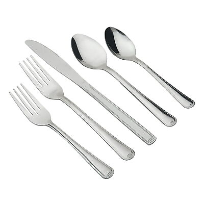 #ad #ad 49 Piece Lace Stainless Steel Silver Flatware Value Set with Tray Organizer US $10.97