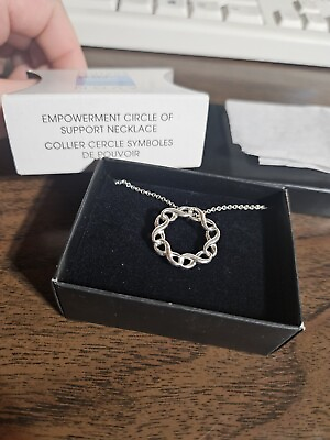 #ad Empowerment Circle Of Support Necklace Silver Beautiful $5.00