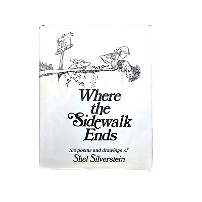 #ad Shel Silverstein WHERE THE SIDEWALK ENDS 1974 1st ED HCDJ Early Printing $480.00