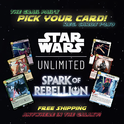 #ad Star Wars Unlimited Spark of the Rebellion SOR Pick Your Card Free Ship $4.99