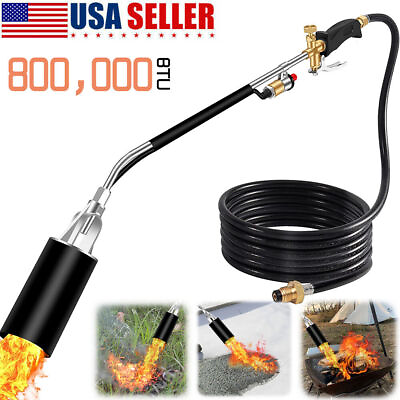 #ad Portable Propane Torch Weed Burner Ice Snow Melter Outdoor Flame Thrower w Hose $31.95