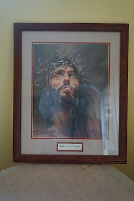 1996 The Greenwich Workshop Father the Hour Has Come by Carolyn Blish Jesus $80.00