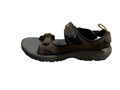 #ad TEVA Katavi 4144 Brown Leather Water Hiking Sport Sandal Adjustable Mens Size 12 $22.99