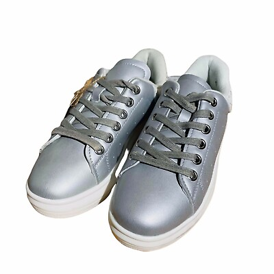 #ad Seven7 Sneakers Womens 7 Silver Miki New Shoes Metallic $24.65