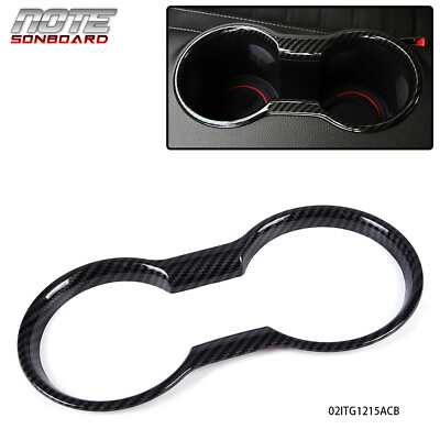 CUP HOLDER COVER FRAME CARBON FIBER INTERIOR ACCESSORIES TRIM FIT FOR MUSTANG $12.59