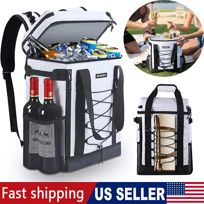 #ad Backpack Cooler Leakproof Insulated Waterproof Backpack Cooler Bag Lightweight $34.99