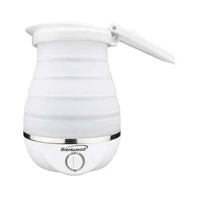 #ad Brentwood KT 1508W Dual Voltage 120 220v 0.8L Collapsible Travel Kettle White $27.72