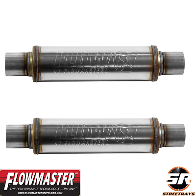 #ad Flowmaster 71416 FX 4quot; Round Body Muffler With 2.5in. In amp; Out Pair $108.95