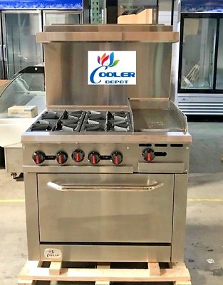 #ad NEW 36quot; Oven Range Combo Griddle amp; Hot Plate Stove Top Commercial Kitchen NSF $1626.62
