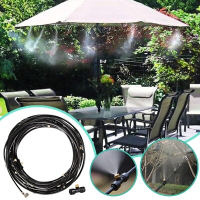#ad 50 FT MIST COOLING SYSTEM OUTDOOR GARDEN PATIO MISTER KIT Fast Free Shipping $24.99