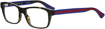 #ad GUCCI GG 0006O 007 Havana amp; Blue Brille Eyewear Frames Glasses Eyeglasses Size55 GBP 130.15