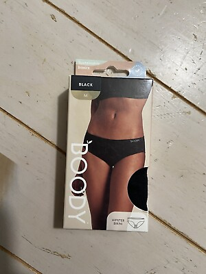 #ad NEW Boody Womens Eco Organic Bamboo Hipster Bikini Underwear Black $10.00