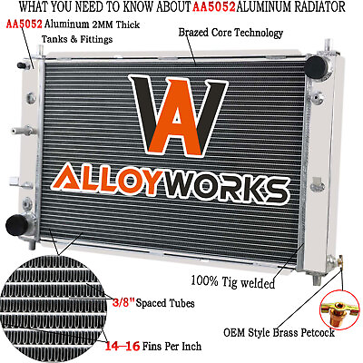 #ad 4 Row Aluminum Radiator For Ford Mustang GTamp;SVT V8 4.6L 5.4L 97 04 Auto Manual $199.00