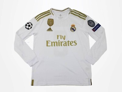 #ad Real Madrid 19 20 Home Long Sleeve UCL Jersey $51.99