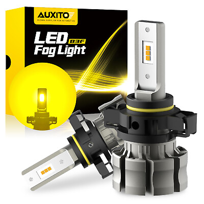 #ad 2X Lamp AUXITO H16 LED 5202 Fog DRL Light Bulbs Super Bright 6000LM Amber Yellow $28.99